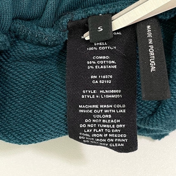Helmut Lang Slim Logo Jogger Pant Drawstring Sweatpants Neptune Teal Small - Picture 16 of 16